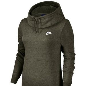 Nike Funnel Neck Hoodie Green Size Small